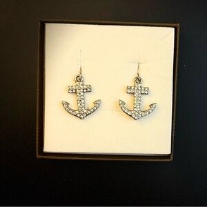 Sterling Silver Anchor Drop Earrings (FREE SHIPPING)